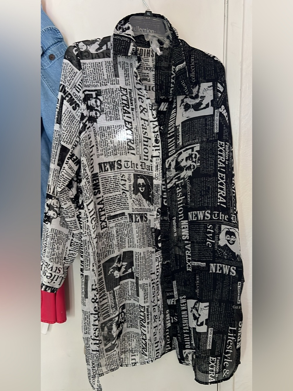 Live 4 Truth Black & White Newspaper-Print Shirt